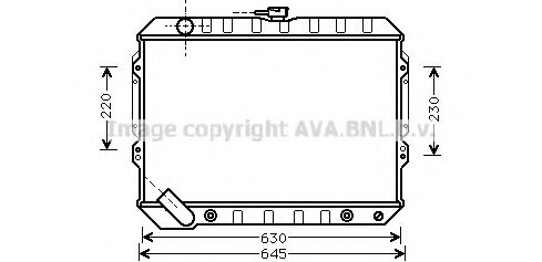 Радиатор, охлаждение двигателя AVA QUALITY COOLING MTA2089