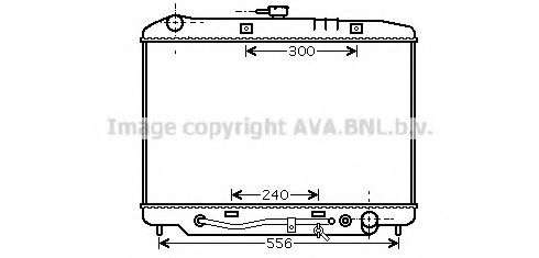 Радиатор, охлаждение двигателя AVA QUALITY COOLING OL2180
