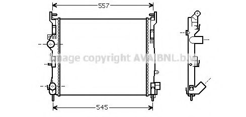 Радиатор, охлаждение двигателя AVA QUALITY COOLING RTA2362