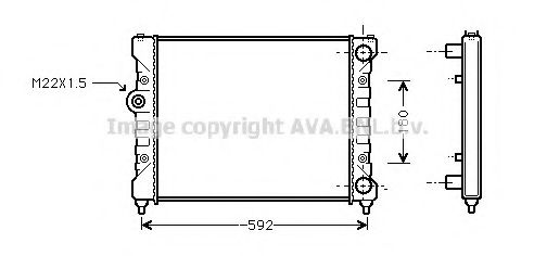 Радиатор, охлаждение двигателя AVA QUALITY COOLING STA2024