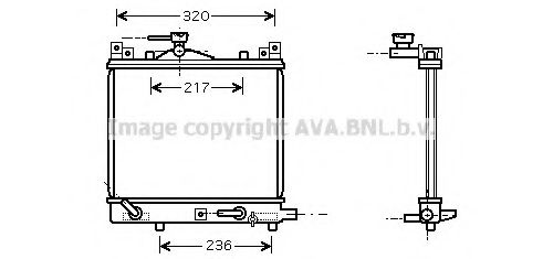 Радиатор, охлаждение двигателя AVA QUALITY COOLING SZ2058