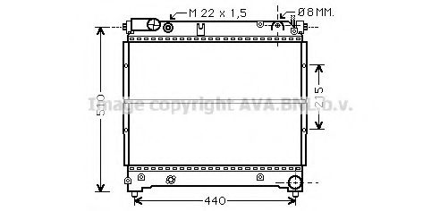 Радиатор, охлаждение двигателя AVA QUALITY COOLING SZ2070