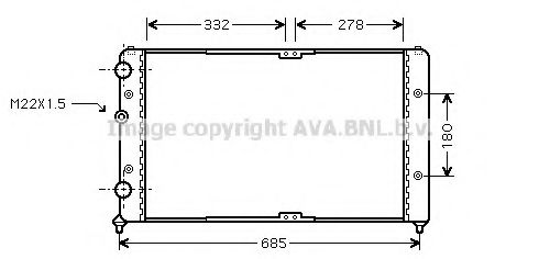 Радиатор, охлаждение двигателя AVA QUALITY COOLING VWA2191