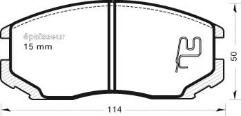 Комплект тормозных колодок, дисковый тормоз MGA 583