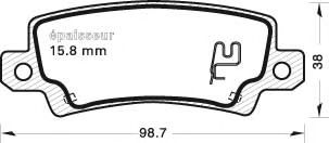 Комплект тормозных колодок, дисковый тормоз MGA 676