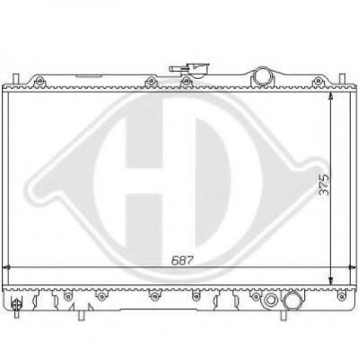 Радиатор, охлаждение двигателя DIEDERICHS 8122114