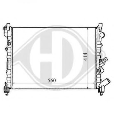 Радиатор, охлаждение двигателя DIEDERICHS 8129164