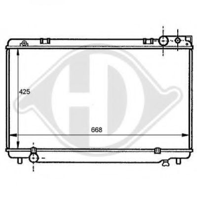 Радиатор, охлаждение двигателя DIEDERICHS 8137168