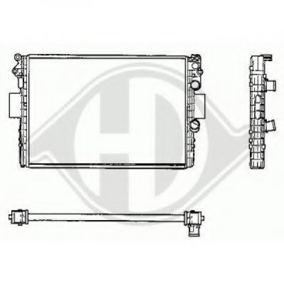 Радиатор, охлаждение двигателя DIEDERICHS 8349206