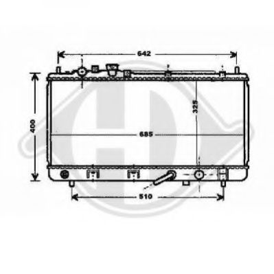 Радиатор, охлаждение двигателя DIEDERICHS 8561707