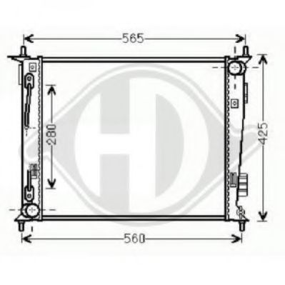 Радиатор, охлаждение двигателя DIEDERICHS 8652604