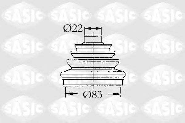 Комплект пылника, приводной вал SASIC 4003437