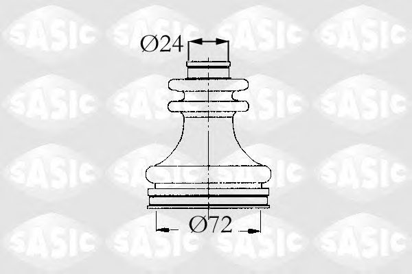 Комплект пылника, приводной вал SASIC 4003449