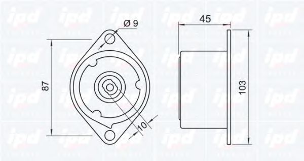 Натяжитель ремня, клиновой зубча IPD 153091