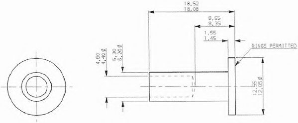 Заклепка, накладки барабанного тормоза BERAL 93659