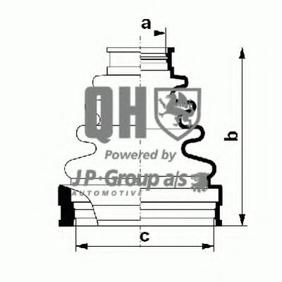 Комплект пылника, приводной вал JP GROUP 4843700619