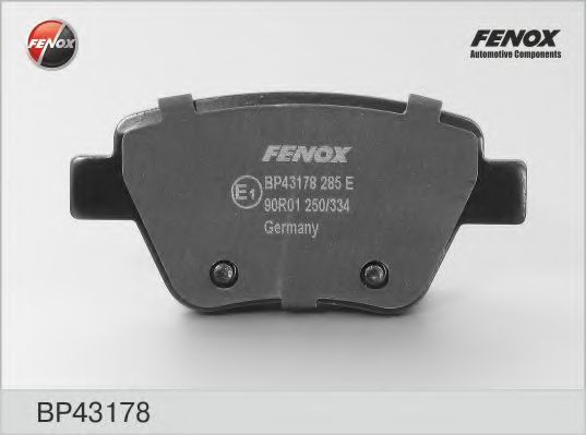 Комплект тормозных колодок, дисковый тормоз FENOX BP43178