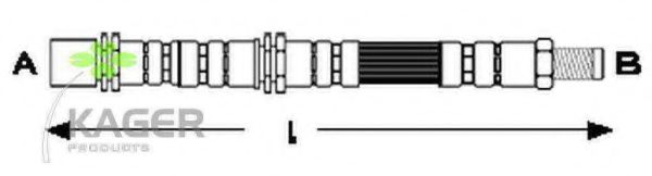 Тормозной шланг KAGER 38-0687