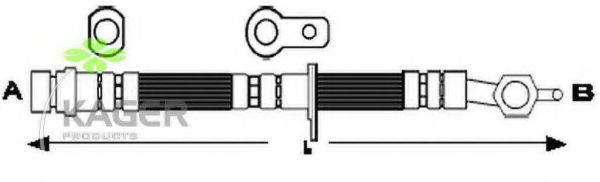 Тормозной шланг KAGER 38-0722
