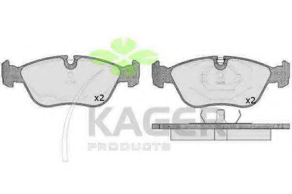 Комплект тормозных колодок, дисковый тормоз KAGER 35-0625