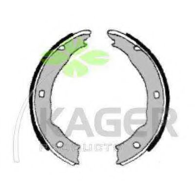 Комплект тормозных колодок, стояночная тормозная система KAGER 340015