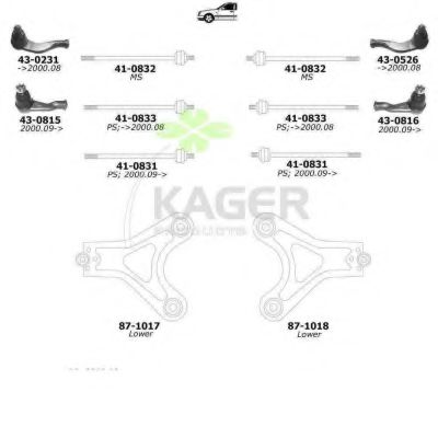 Подвеска колеса KAGER 800520