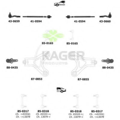Подвеска колеса KAGER 800729
