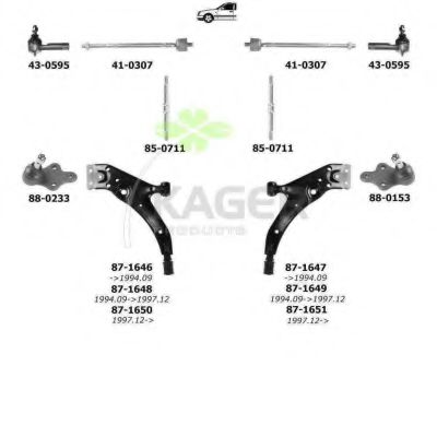 Подвеска колеса KAGER 801003