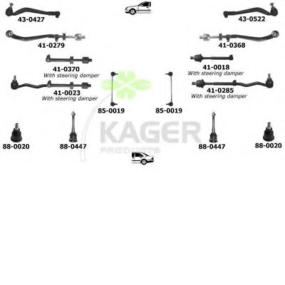 Подвеска колеса KAGER 801073