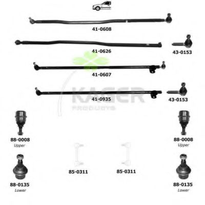 Подвеска колеса KAGER 801330