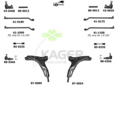 Подвеска колеса KAGER 801331