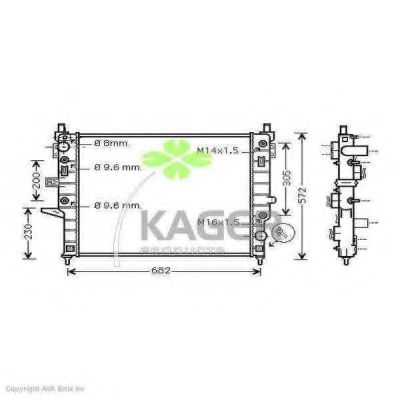 Радиатор, охлаждение двигателя KAGER 31-0635