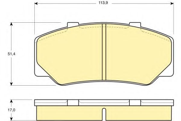 Комплект тормозных колодок, дисковый тормоз GIRLING 6103293