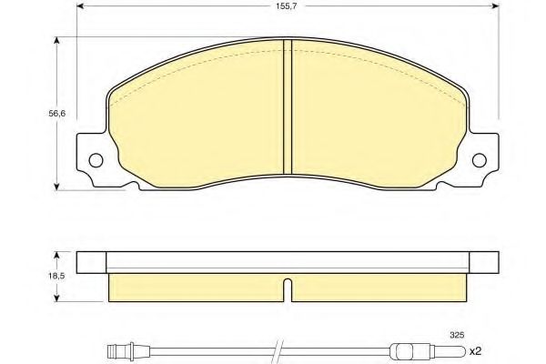 Комплект тормозных колодок, дисковый тормоз GIRLING 6103443