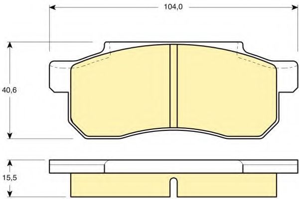 Комплект тормозных колодок, дисковый тормоз GIRLING 6103619