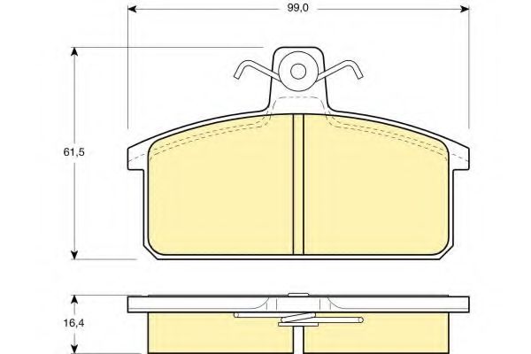 Комплект тормозных колодок, дисковый тормоз GIRLING 6106571