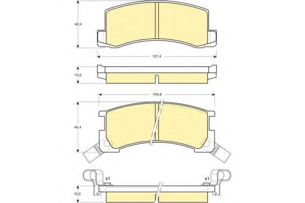 Комплект тормозных колодок, дисковый тормоз GIRLING 6108719