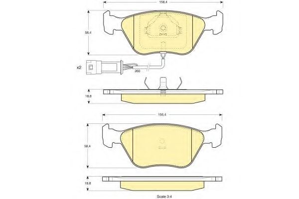Комплект тормозных колодок, дисковый тормоз GIRLING 6111922