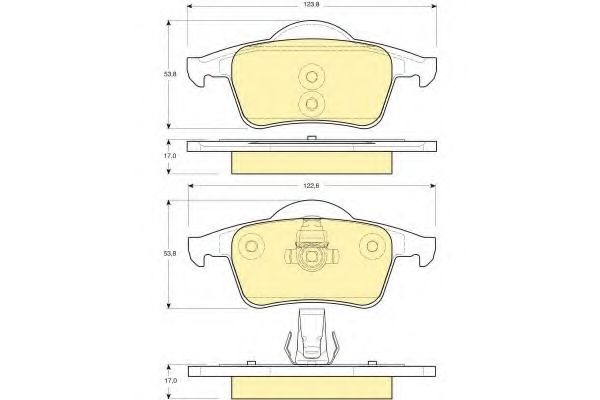 Комплект тормозных колодок, дисковый тормоз GIRLING 6113892