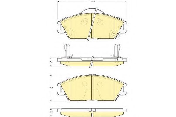 Комплект тормозных колодок, дисковый тормоз GIRLING 6133319