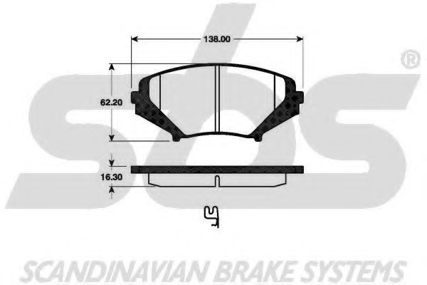 Комплект тормозных колодок, дисковый тормоз sbs 1501223247