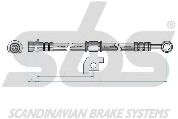 Тормозной шланг EURODEAL AUTOPARTS 50925