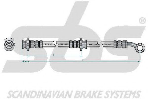 Тормозной шланг EURODEAL AUTOPARTS 50940