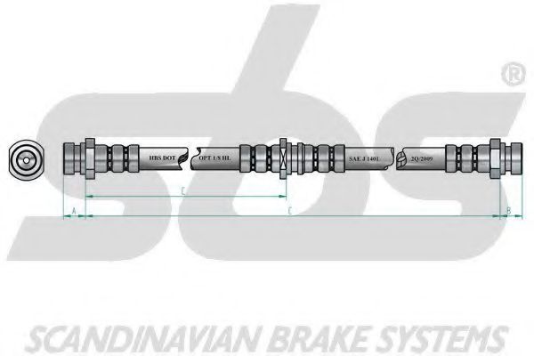 Тормозной шланг sbs 1330853054