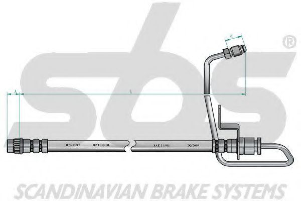 Тормозной шланг sbs 1330851935