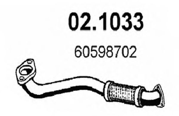 Труба выхлопного газа ASSO 02.1033