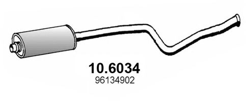 Средний глушитель выхлопных газов ASSO 10.6034