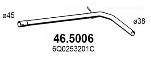 Труба выхлопного газа ASSO 46.5006