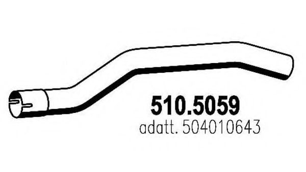 Труба выхлопного газа ASSO 510.5059