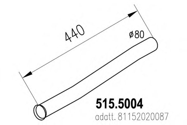 Труба выхлопного газа DINEX 49253
